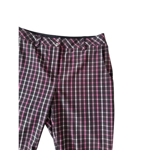 CUTTER & BUCK Annika Women's Pink Black Plaid Bermuda Shorts Size 2 - Picture 6 of 7
